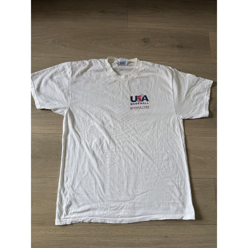 USA Baseball Red White & Blue Tour NewsWest Graphic White T-Shirt